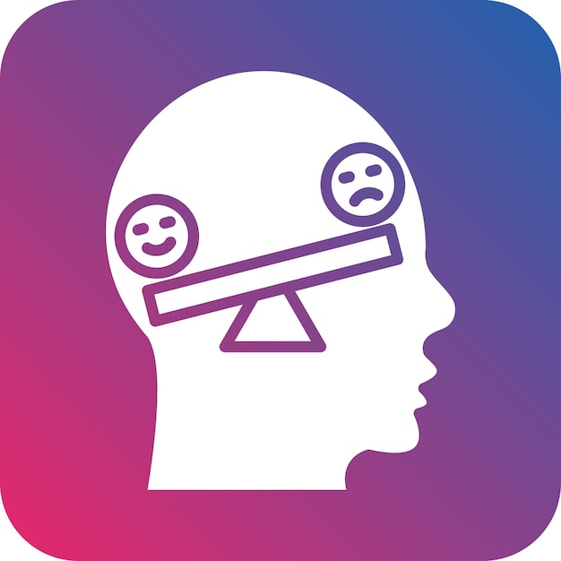 Diseño vectorial Balanzo emoción Estilo del icono