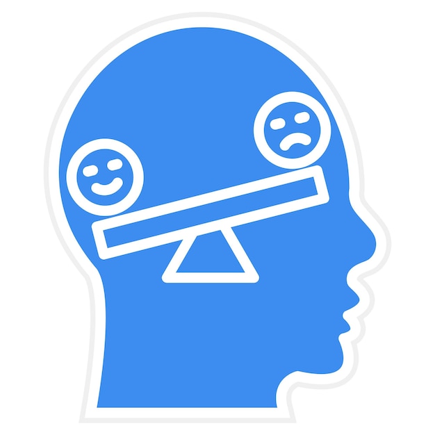 Diseño vectorial Balanzo emoción Estilo del icono