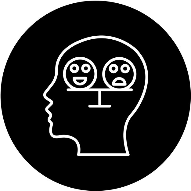 Diseño vectorial Balanzo emoción Estilo del icono