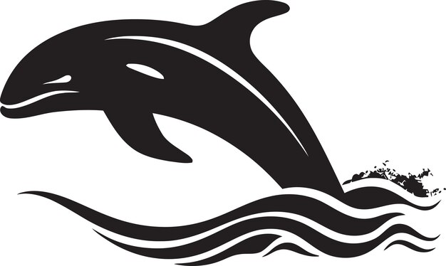 Diseño vectorial de la ballena sinfónica azul, cetáceo celestial, logotipo icónico y gráficos
