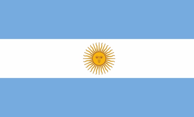 Diseño vectorial de la bandera de Argentina