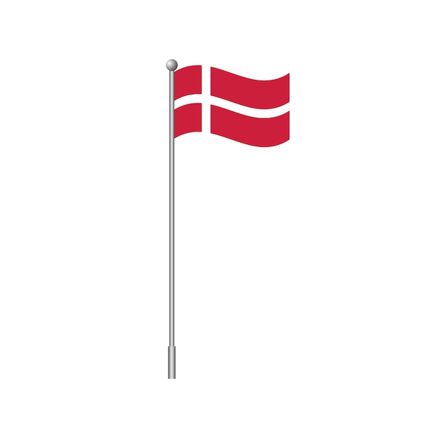 Diseño vectorial de la bandera de Dinamarca