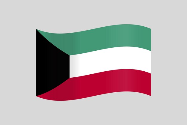 Diseño vectorial de la bandera de Kuwait