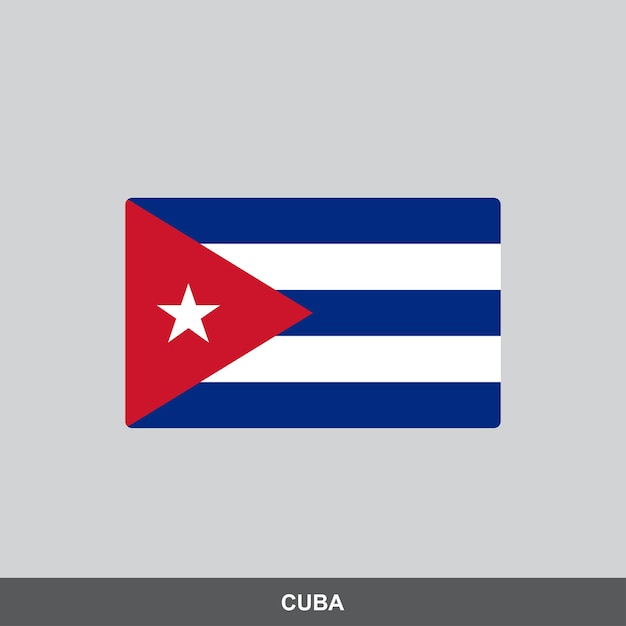 Diseño vectorial de la bandera nacional de Cuba