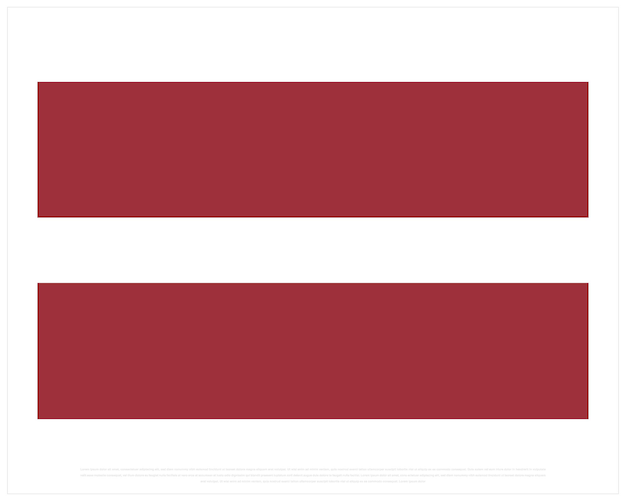 Diseño vectorial de la bandera nacional de Letonia sobre un fondo blanco Diseño del día de Letonia Diseño de la bandera de Letonia