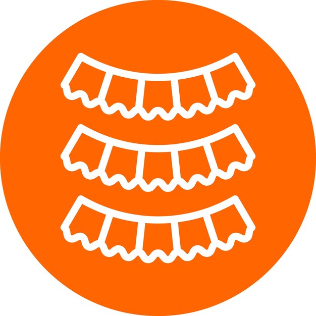 Diseño vectorial de las banderas de Año Nuevo Estilo de icono