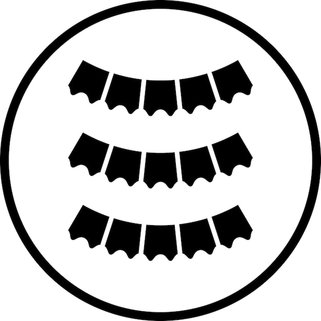 Diseño vectorial de las banderas de Año Nuevo Estilo de icono