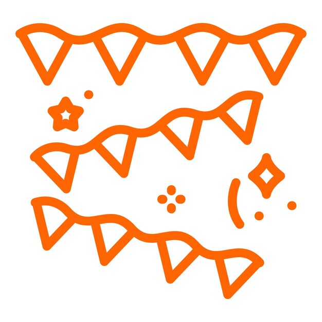 Diseño vectorial de las banderas de Año Nuevo Estilo de icono