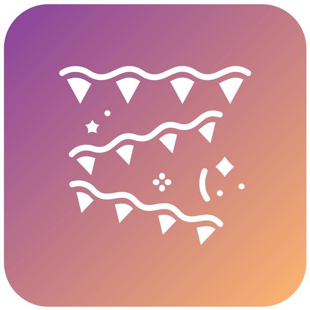 Diseño vectorial de las banderas de Año Nuevo Estilo de icono