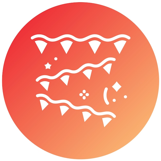 Diseño vectorial de las banderas de Año Nuevo Estilo de icono