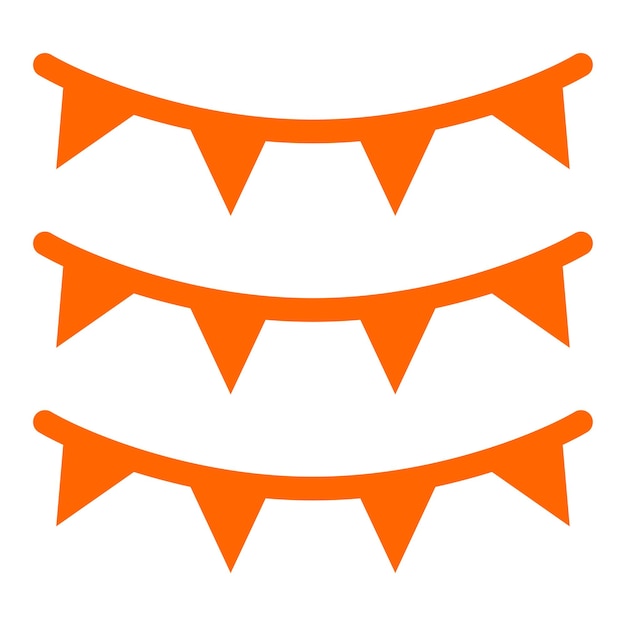 Diseño vectorial de las banderas de Año Nuevo Estilo de icono
