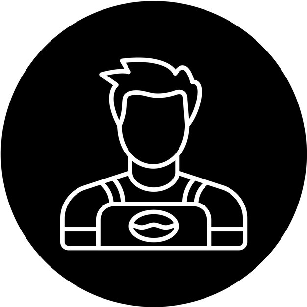 Diseño vectorial Barista Estilo del icono