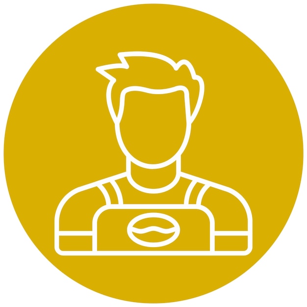 Diseño vectorial Barista Estilo del icono