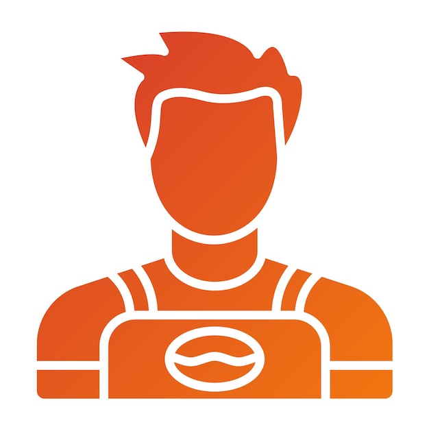 Diseño vectorial Barista Estilo del icono