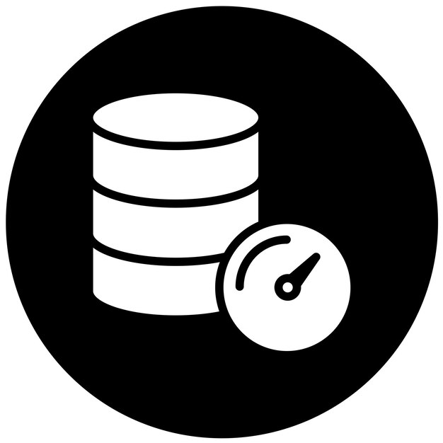 Diseño vectorial de la base de datos Estilo del icono de velocidad