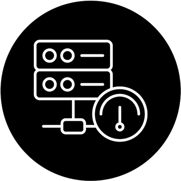 Diseño vectorial de la base de datos Estilo del icono de velocidad