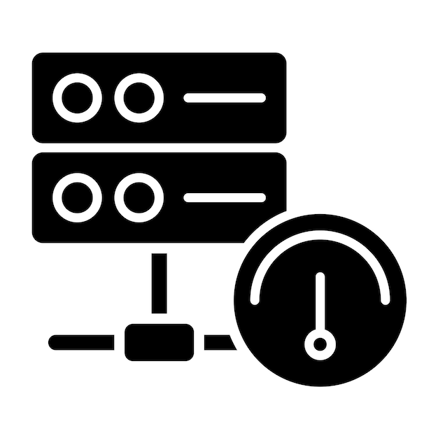 Diseño vectorial de la base de datos Estilo del icono de velocidad