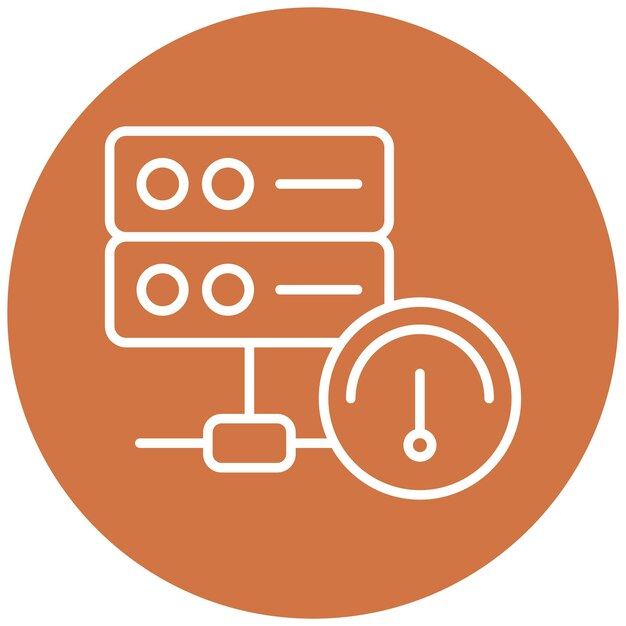 Diseño vectorial de la base de datos Estilo del icono de velocidad