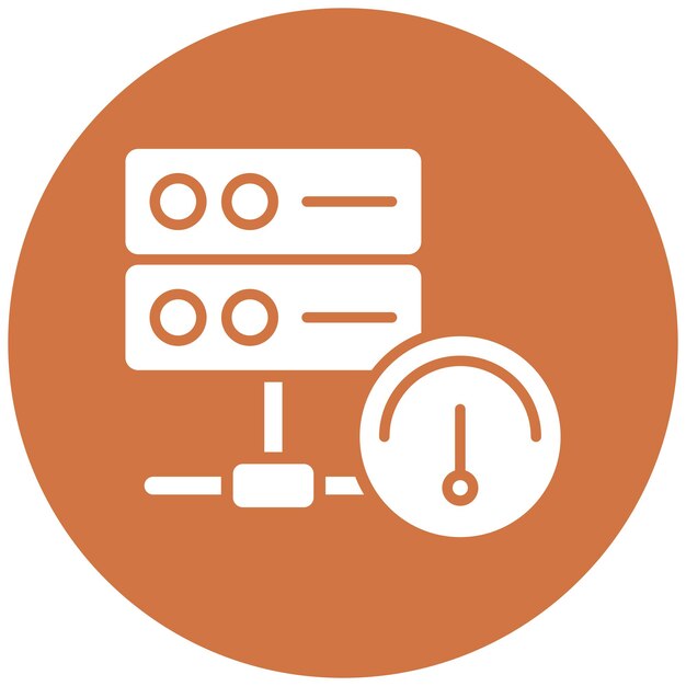 Diseño vectorial de la base de datos Estilo del icono de velocidad