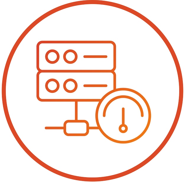 Diseño vectorial de la base de datos Estilo del icono de velocidad