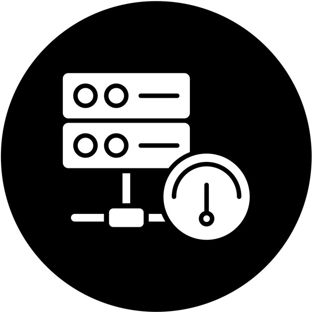 Diseño vectorial de la base de datos Estilo del icono de velocidad