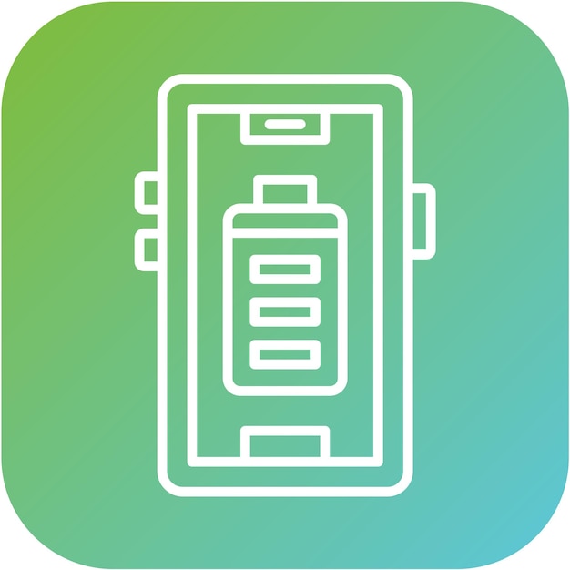 Diseño vectorial de la batería Estilo completo del icono
