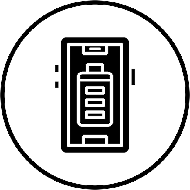 Diseño vectorial de la batería Estilo completo del icono