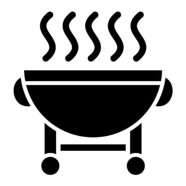 Diseño vectorial Bbq Grilll Estilo de icono