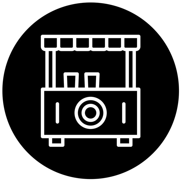 Diseño vectorial de las bebidas Estall Icon Style