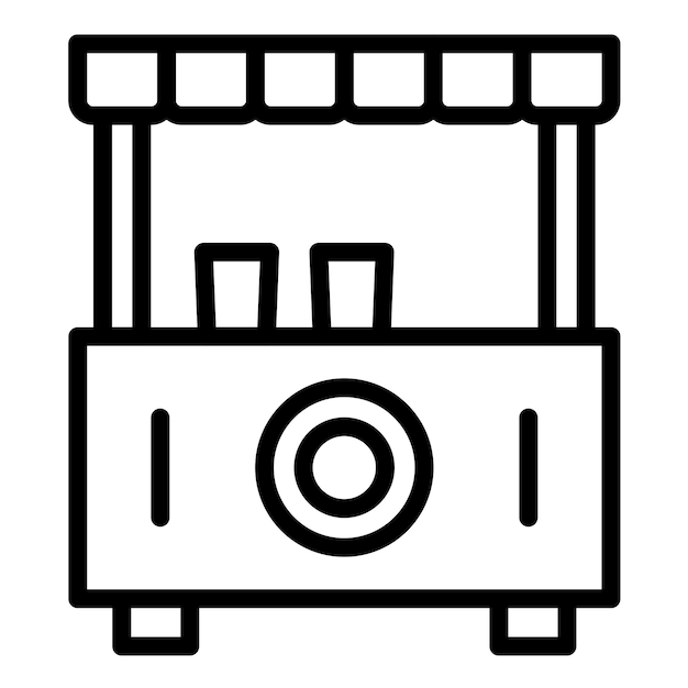 Diseño vectorial de las bebidas Estall Icon Style