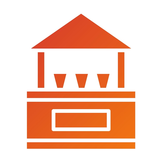 Diseño vectorial de las bebidas Estall Icon Style