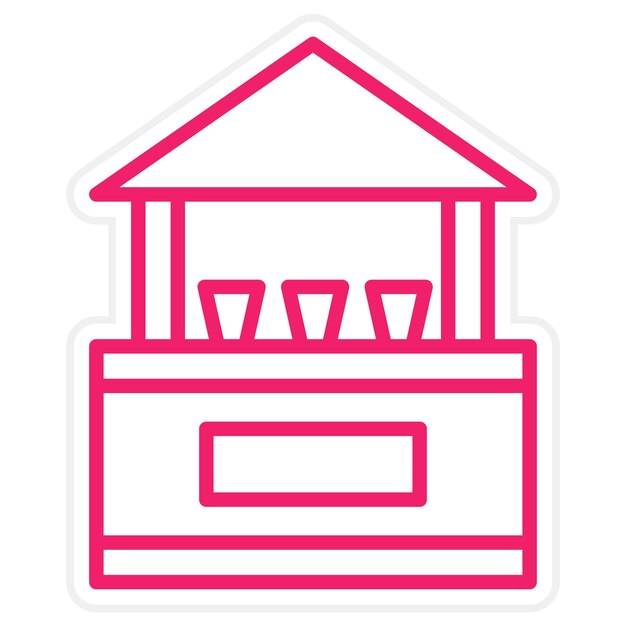 Diseño vectorial de las bebidas Estall Icon Style
