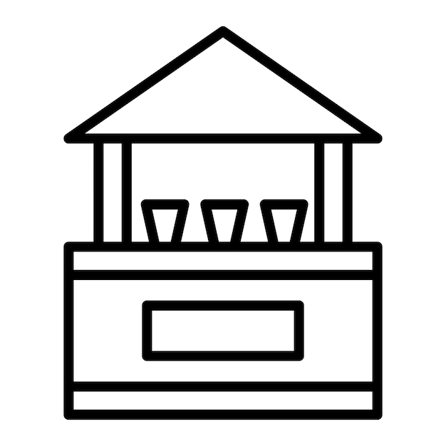 Diseño vectorial de las bebidas Estall Icon Style