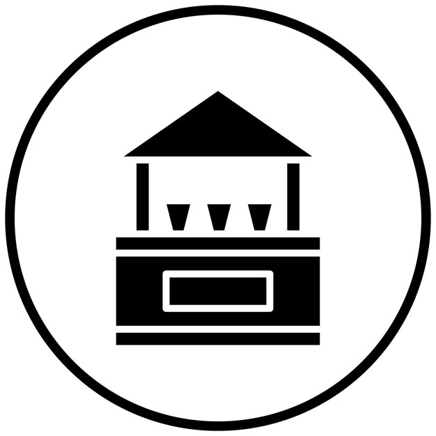 Diseño vectorial de las bebidas Estall Icon Style
