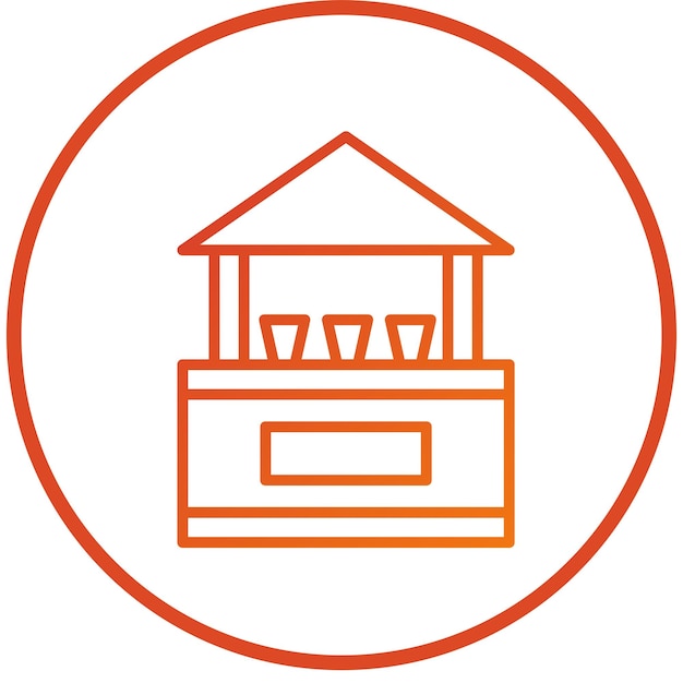 Diseño vectorial de las bebidas Estall Icon Style