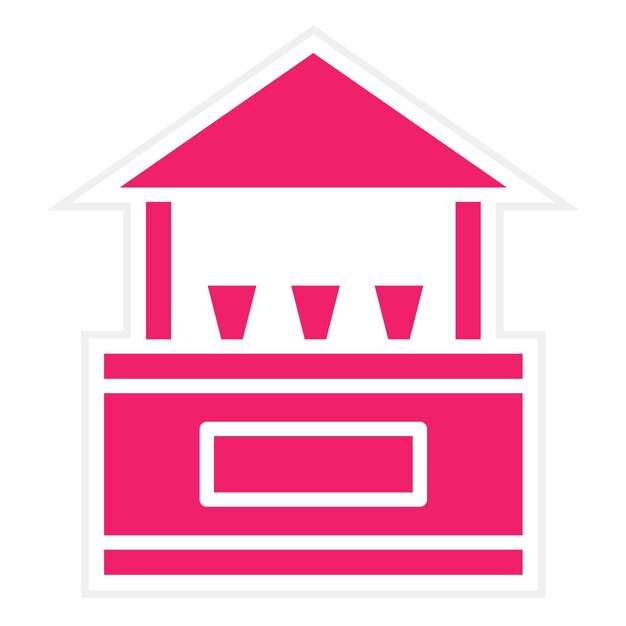 Diseño vectorial de las bebidas Estall Icon Style