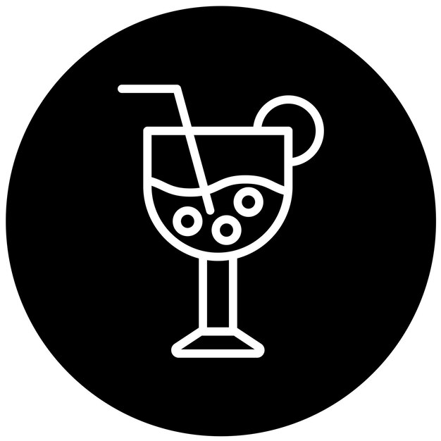 Diseño vectorial de bebidas estilo icono