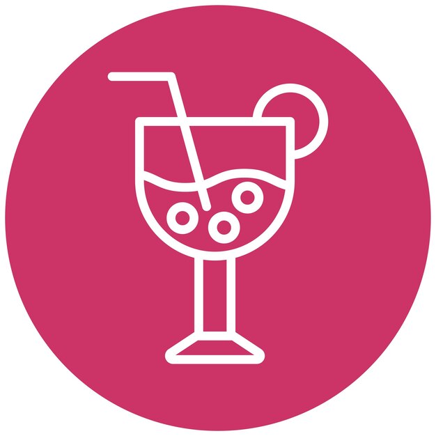 Diseño vectorial de bebidas estilo icono