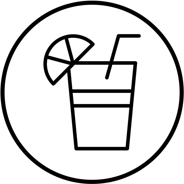 Diseño vectorial de bebidas libres Estilo de icono