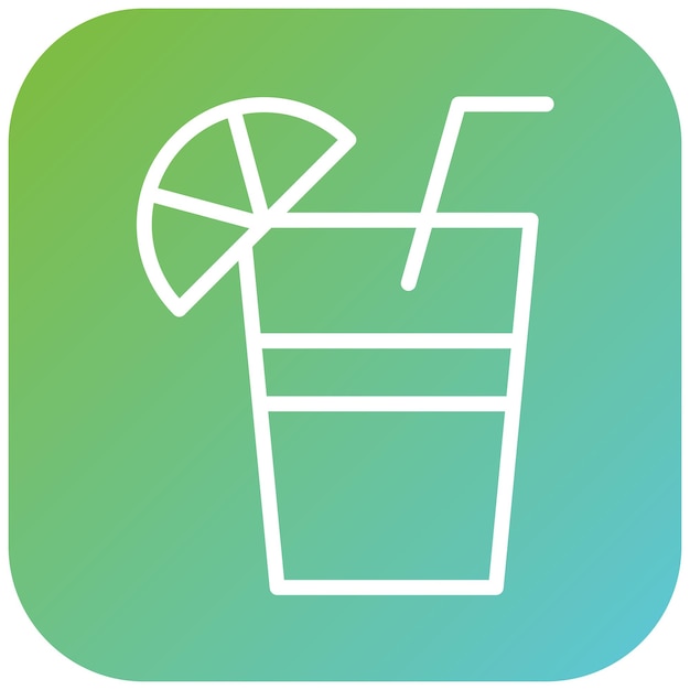 Diseño vectorial de bebidas libres Estilo de icono