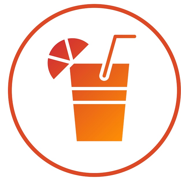 Diseño vectorial de bebidas libres Estilo de icono