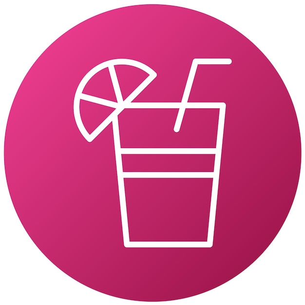 Diseño vectorial de bebidas libres Estilo de icono