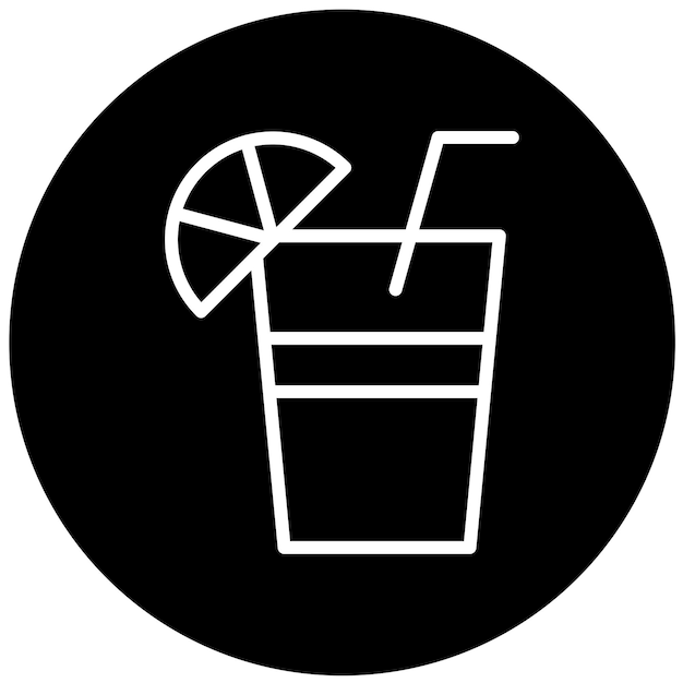 Diseño vectorial de bebidas libres Estilo de icono
