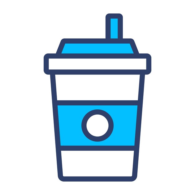 Diseño vectorial de bebidas para llevar en icono premium de estilo moderno