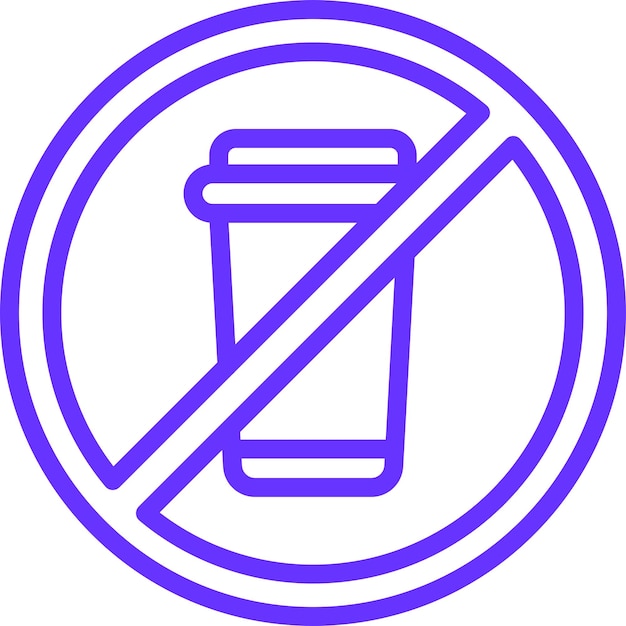 Diseño vectorial Bebidas no permitidas Estilo de icono