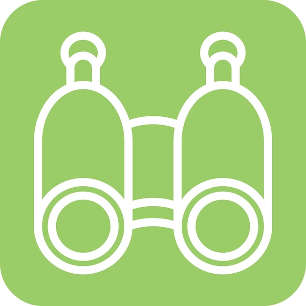 Diseño vectorial de binoculares Estilo del icono