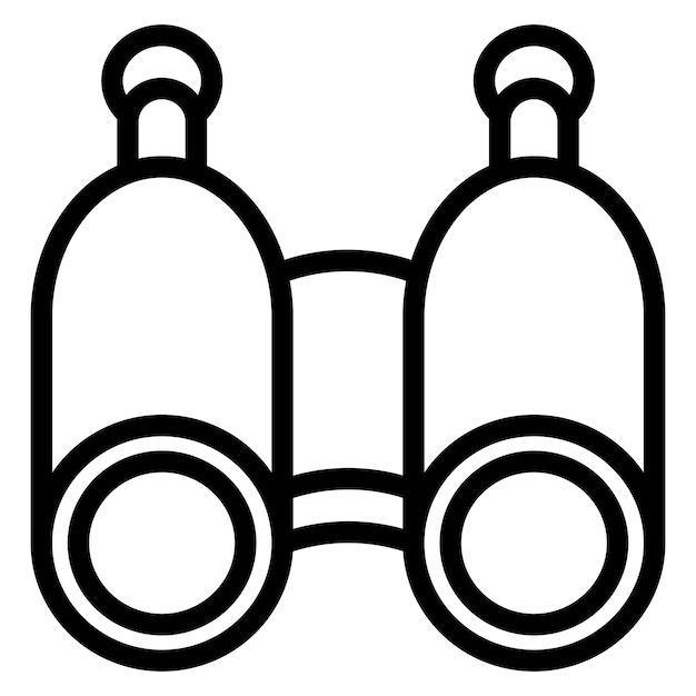 Diseño vectorial de binoculares Estilo del icono