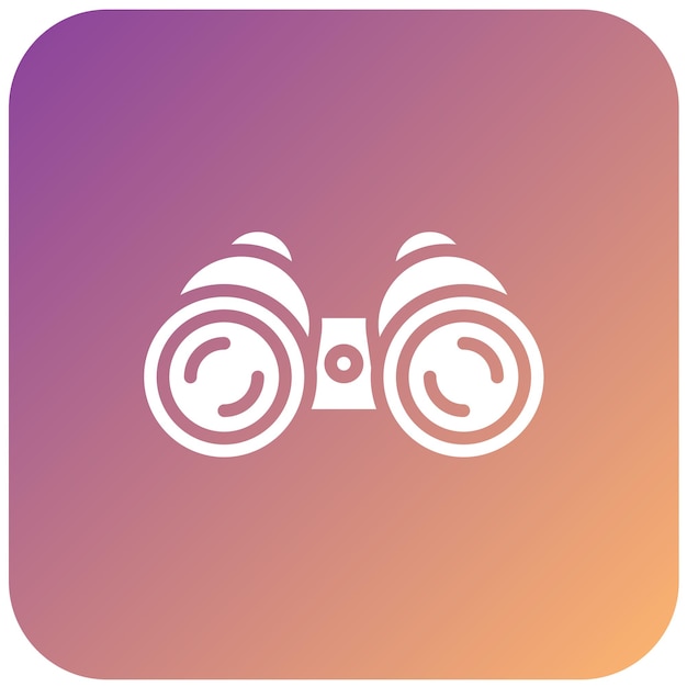 Diseño vectorial de binoculares Estilo del icono