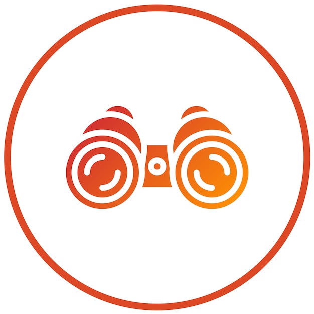 Diseño vectorial de binoculares Estilo del icono