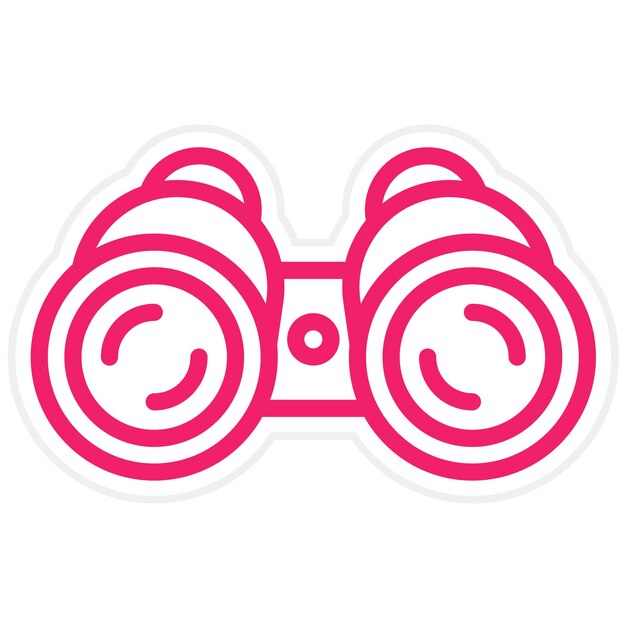 Diseño vectorial de binoculares Estilo del icono